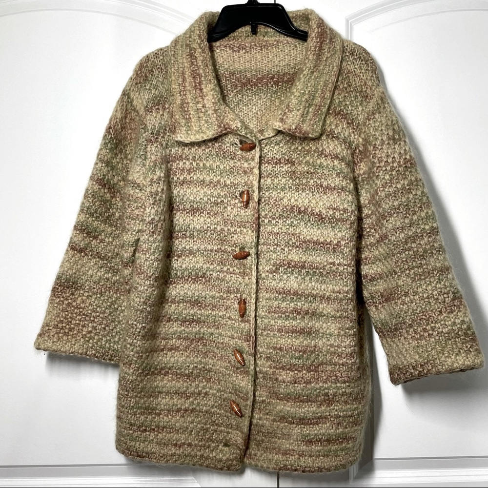 Vintage Handmade Chunky Jacket 3/4 sleeves - Picture 6 of 10